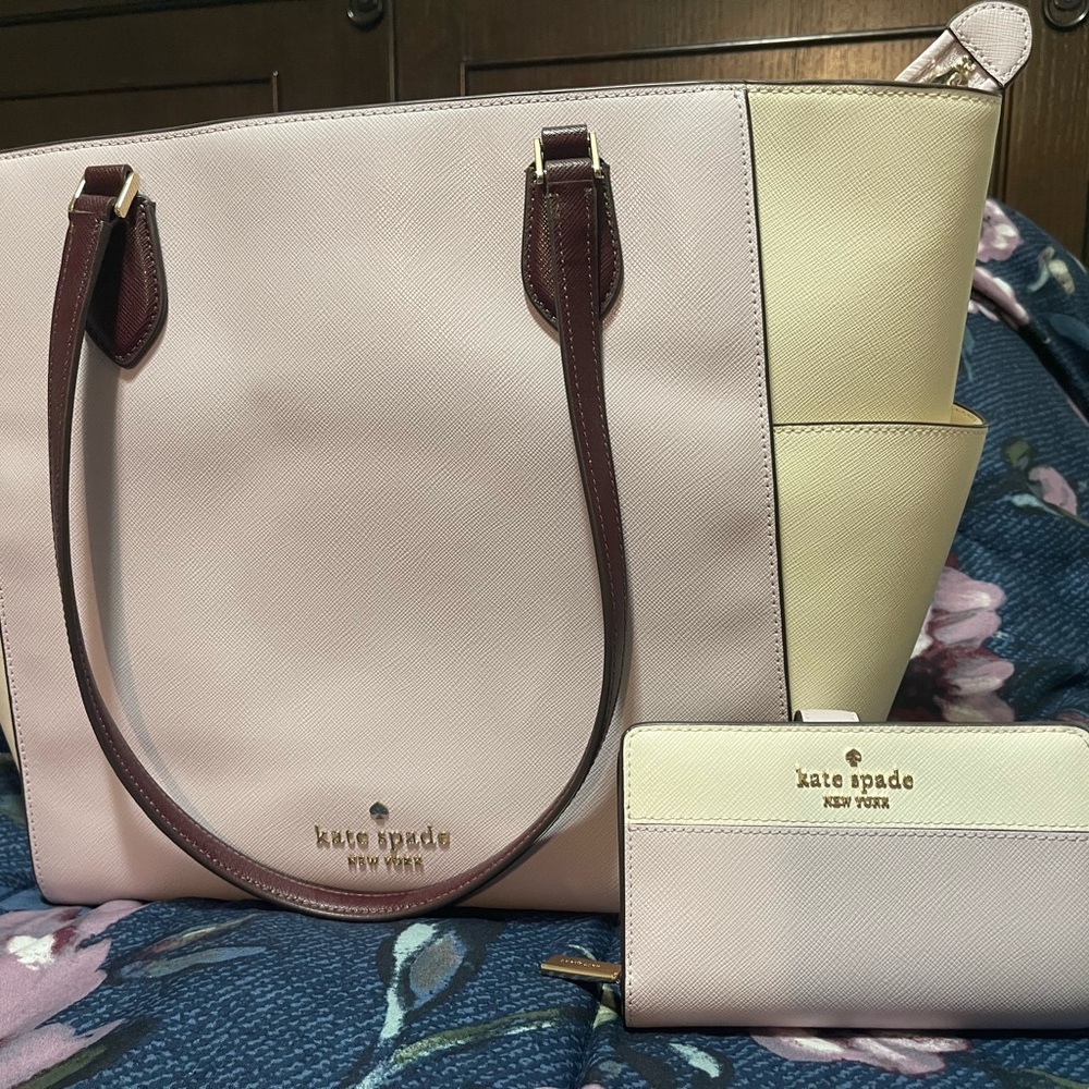 Kate Spade Blush and Cream Tote